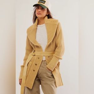 FREE PEOPLE | Ryanne Long Haul Cardigan | Warm Camel | Women’s S | NWT